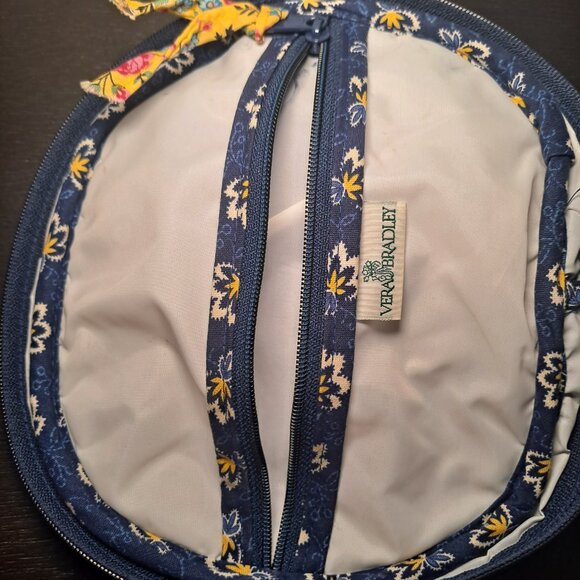 Vera Bradley Classic Navy Zipper Jewelry travel pouch - Picture 6 of 7